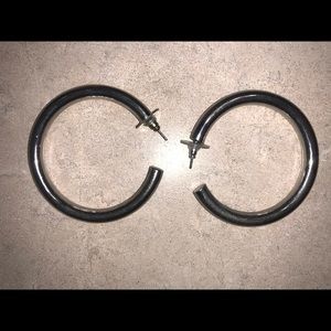 Silver hoop earrings